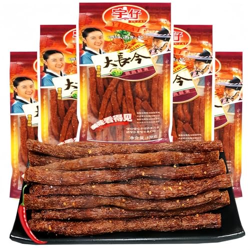 MKSDDF-latiao latios Scharfe Streifen, große Gluten-Gewürzstreifen, vegetarische Gluten-Snacks, würzige Gluten-Streifen 172 g/Beutel, chinesische Gewürz-Snacks von MKSDDF