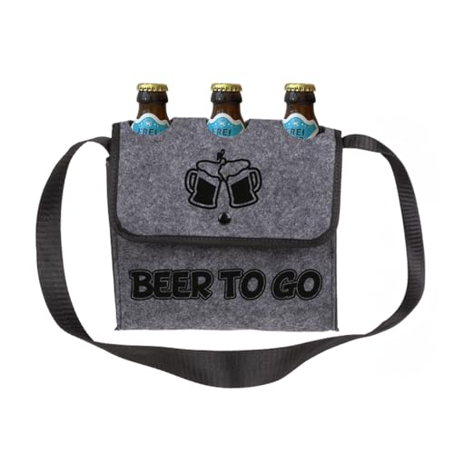 Arschlecken 350 Umhängetasche "Beer to go" + 3 x Original ML Freibier 0,33 l – Geschenkset Flaschentasche + 3 Flaschen Bier Alc.5,2% by Sepp Bumsinger von ML ARSCHLECKEN 350