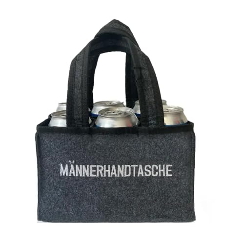 Geschenkset Arschlecken 350 Sixpack 6 x Original ML Helles 0,5 l Dose in praktischer Filztasche - Männerhandtasche Alc.4,9% vol. (6) von ML ARSCHLECKEN 350