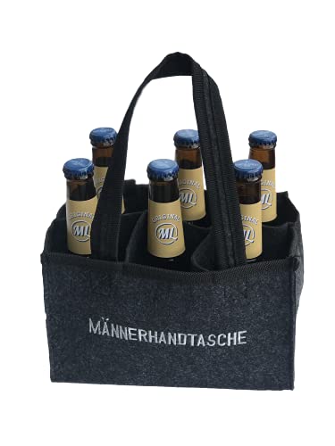 Männerhandtasche Filz mit 6 Flaschen Arschlecken350 Bier von ML ARSCHLECKEN 350