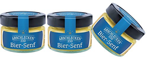 Original Arschlecken350 Biersenf 230g "3er SET" Original aus der Arschlecken350 Kollektion von Sepp Bumsinger Geschenk zur Grillparty ein Senf von ML ARSCHLECKEN 350