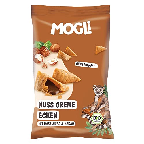 Mogli Nuss Creme Ecken - Haselnuss & Kakao, 30g (4er Pack) von MOGLi