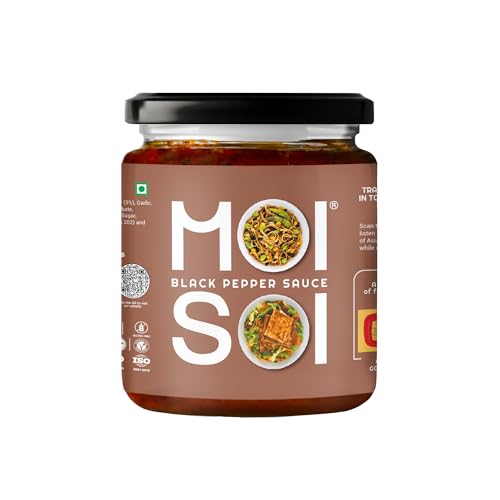 MOI SOI Black Pepper Sauce Vegan Friendly Oriental Sauce | Asian Sauce | Just Toss with Rice, Noodle, Tofu, Paneer, Vegetables & Meat, 175 gm von MOI SOI