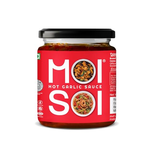 MOI SOI Hot Garlic Sauce Spread-Stir Fry Cooking Sauce Just Toss with Rice, Noodle, Tofu, Paneer, Vegetables & Meat, 175 gm von MOI SOI