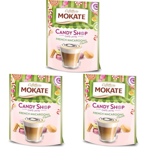 MOKATE® Cappuccino Candy Shop| 110g Geschmack: Französische Macarons | Instantkaffee Kaffeegetränk Instantkaffee Samtig und Aromatisch Cremiger Getränk Kaffee Getränkepulver aus löslichem Bohnenkaffee von MOKATE