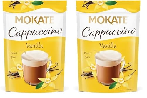 MOKATE® Cappuccino Chocolate | 110g Geschmack: Vanille | Instantkaffee Kaffeegetränk Instantkaffee Samtig und Aromatisch Cremiger Getränk Kaffee Getränkepulver aus löslichem Bohnenkaffee von MOKATE