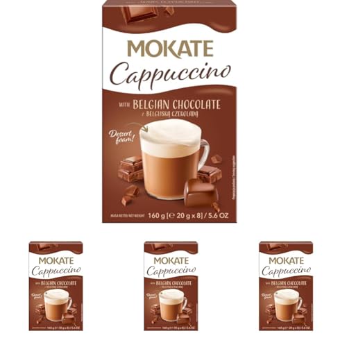 MOKATE® Cappuccino Chocolate | 160g Geschmack: Belgische Schokolade | Instantkaffee Kaffeegetränk Instantkaffee Samtig und Aromatisch Cremiger Getränk Getränkepulver aus löslichem Bohnenkaffee von MOKATE