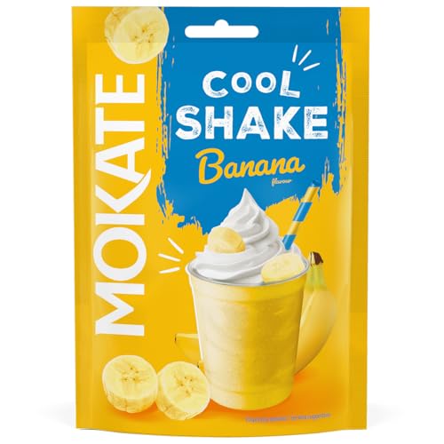 Mokate - Cool Shake Banane - 2 Portionen pro Packung - Milchshake Pulver - Cremiger Bananen Shake, Einfache Zubereitung mit Milch - Perfekt als Snack oder Frühstück - Erfrischender Geschmack - 54g von MOKATE