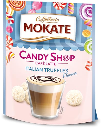 MOKATE® Candy Shop Café Latte Italienische Trüffel - 1 Pack - 110g - Instantkaffee Koffeinhaltig - Caffe Italian Truffles - Kaffeegetränk Aromatisch Cremiger Getränk Löslicher Kaffee Kaffeepulver von MOKATE