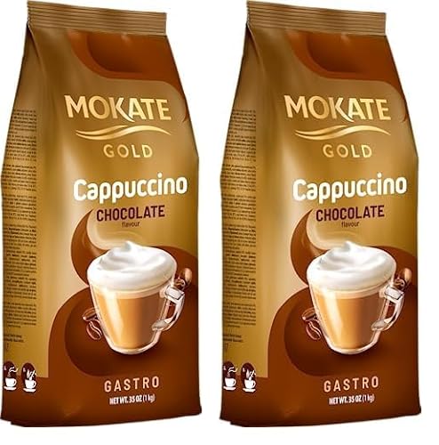 MOKATE Gold Cappuccino Chocolate - Geschmack Schokolade - Instantkaffee - Kaffeegetränk - Instantkaffee - Samtig und Aromatisch - Cremiger Kaffee - Getränk Kaffee - Tasche (Packung mit 2) von MOKATE