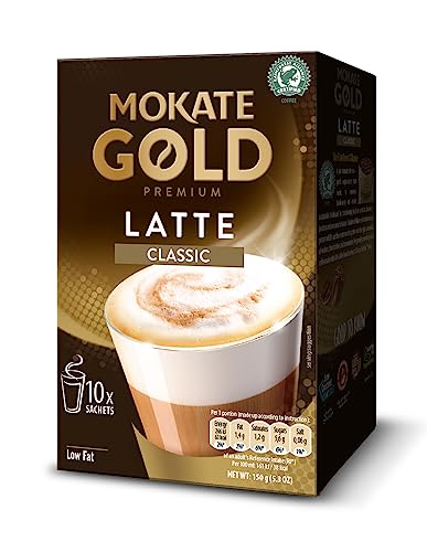 MOKATE Gold Latte Classic Instantkaffee - Kaffeegetränk - Instantkaffee - Samtig und Aromatisch - Cremiger Kaffee - Getränk Kaffee - im Karton von MOKATE