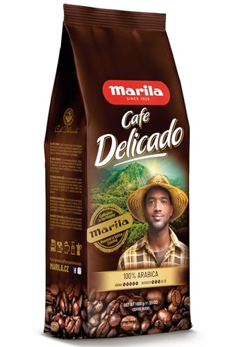 MOKATE Kaffee Mokate MARILA CAFE DELICADO 100% Arabica-Mischung aus Kaffeebohnen 1 kg mit Fruchtaroma| Ganze Bohnen | Perfekt für Kaffeemaschinen. Frisch geröstet, intensiverer Geschmack und Aroma von MOKATE