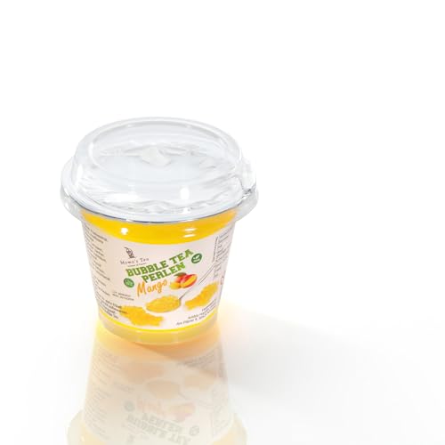 MOMO's TEA Bubble Tea Perlen Mango, Popping Boba, Mango Geschmack, Vegan und glutenfrei, Halal, 120g von MOMO's TEA