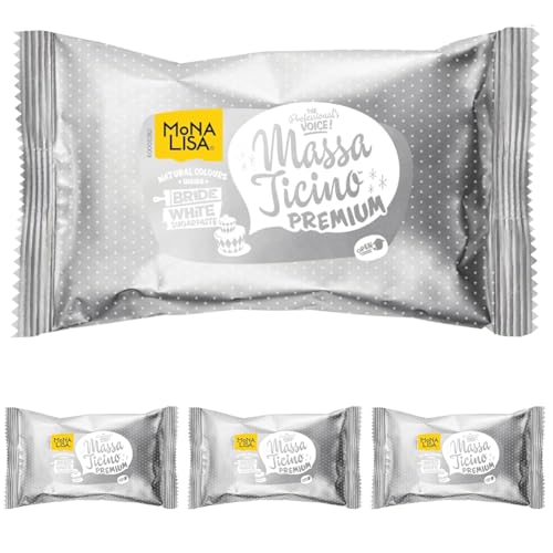 MASSA TICINO™ Zuckerpaste Bride White 250g (Packung mit 4) von MONA LISA