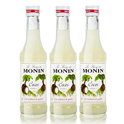 3x Monin Cocos Sirup, 250 ml Flasche von MONIN