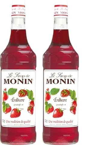 MONIN Erdbeer Sirup 1 Liter (Packung mit 2) von MONIN