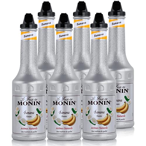 Monin Fruchtpüree Mix Banane, 1,0 L, 6er Pack von MONIN