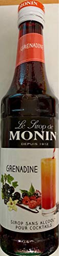 Monin Grenadine Sirup 330ml original aus Frankreich Le Sirop de Monin Depuis 1912 ohne Alkohol für Cocktails oder zum selbst verzehren von MONIN