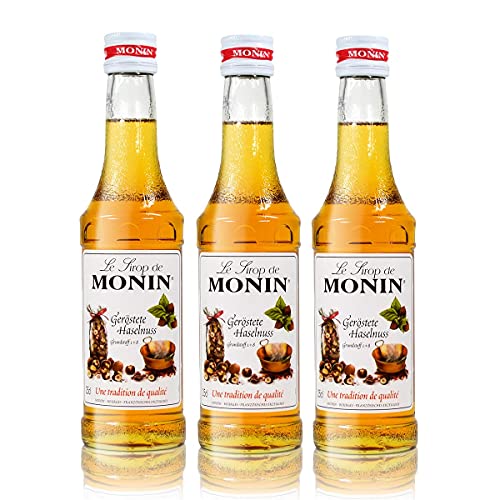 Monin Sirup Geröstete Haselnuss, 0,25L 3er Pack von MONIN