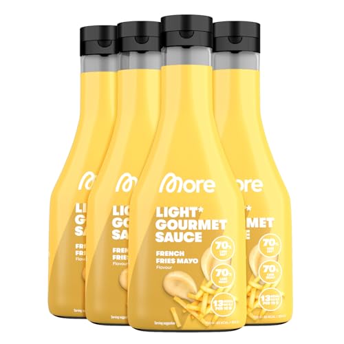 MORE Light Gourmet Sauce, 4 x 285ml - Frittenmayo, kalorienreduzierte Sauce, ohne Zuckerzusatz und unnötigem Fett von MORE NUTRITION