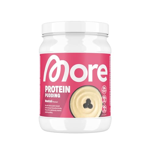 MORE Protein Pudding, Neutral, 360 g, cremiger Pudding mit weniger Fett, Kalorien und Zucker, geprüfte Qualität - made in Germany von MORE NUTRITION