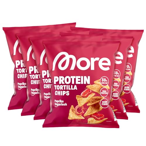 MORE Protein Tortilla Chips, 6er Box, Paprika Ungarisch v2 von MORE NUTRITION