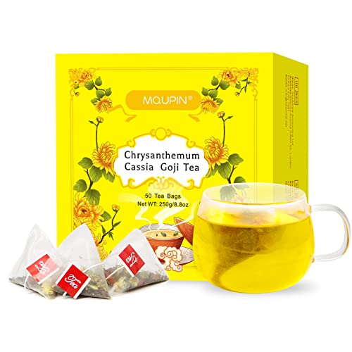 MQUPIN Chrysanthemen-Cassia-Samen-Teebeutel, 250g, Kräutertee, Chrysantheme, Cassia, Wolfsbeere, Osmanthus, Geißblatt-Kombination, Gesundheitstee von MQUPIN