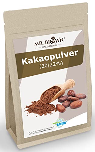 5 Kg Mr. Brown Kakaopulver 20/22% | Kakao Pulver | Trinkschokolade | zum Backen & Kochen | glutenfrei | vegan | abgefüllt in Bayern von MR. BROWN