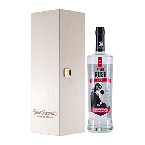 MRDC River Rose Gin mit Geschenk-Holzkiste von MRDC