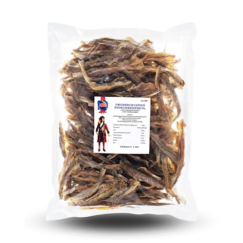 Großschuppen Eidechsenfisch 1kg - Fisch Jerky I High Protein I Snacks I Trockenfisch Omega 3 I Beef Jerky , Trockenfleisch & Chips Alternative von MSDM