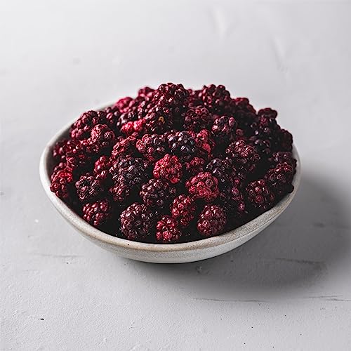 BIO Kultur Brombeeren gefriergetrocknet I Ganze Trockenfrüchte I Frischedose I Trocken Obst I 120g Inhalt von MÜSLI MÜHLE Kernig Kornig Knusprig