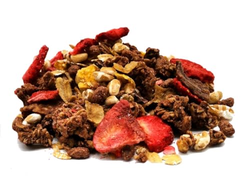 Müsli Mühle Schoko Erdbeer Glück Bio Müsli | Ballaststoffreiches Frühstück mit Zartbitterschokolade & Erdbeeren | Knuspermüsli mit Schokolade | Nachhaltig verpackt in Deutschland | 1000g von MÜSLI MÜHLE Kernig Kornig Knusprig