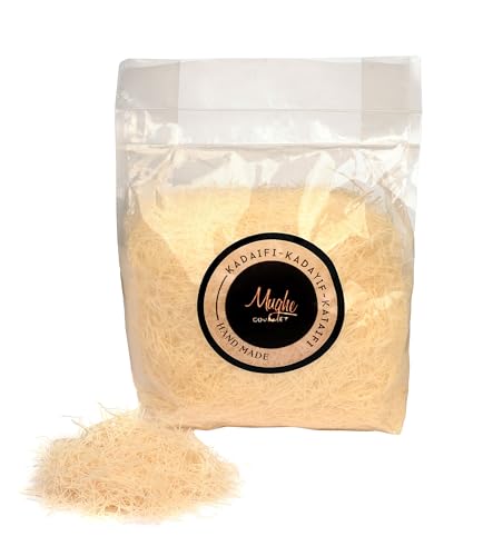 Mughe Gourmet Getrocknetes & Gehacktes Kataifi Shredded Fillo Teig, Kurutulmus Kadayif Gebäckteig, 400g von MUGHE GOURMET