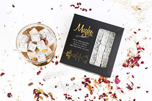 Mughe Gourmet doppelt geröstete Pistazien Türkische Süssigkeiten-Geschenkbox 310g 30st - Eine Auswahl an Turkish Delight Lokum und Süßigkeiten - Vegan, Halal Konfekt - ideal für Geburtstage und mehr von MUGHE GOURMET