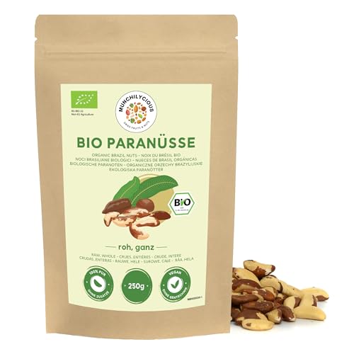 Paranüsse BIO 250g von Munchilycious, rohe Paranusskerne, Nüsse Snacks, Keto, Perfekt für Müslischalen, Smoothie Bowl oder Porridge von MUNCHILYCIOUS