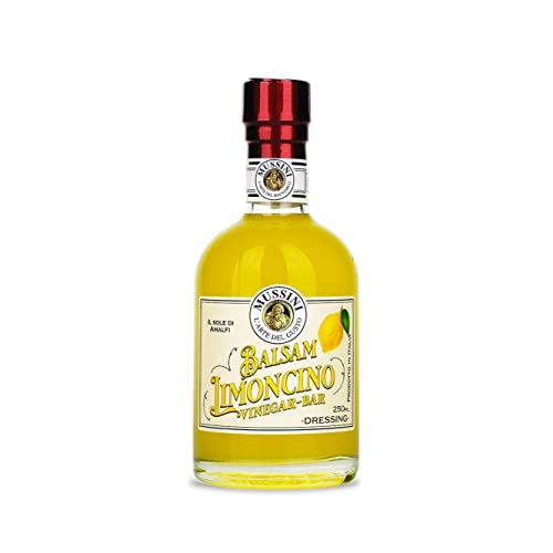 Mussini Balsamico Dressing Limoncino aus Modena, OHNE Alkohol, 250 ml Balsam Vinegar Bar of Modena für alkoholfreieund alkoholische drinks, Vorspeisen, Hauptgerichte, Desserts Made in Italy von MUSSINI L'arte del gusto