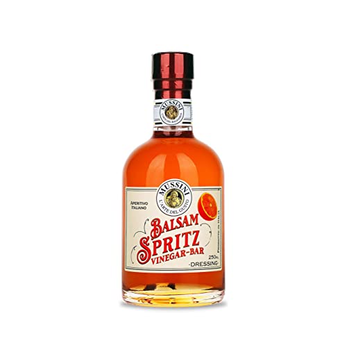 Mussini Balsamico Dressing Spritz aus Modena, OHNE Alkohol, 250 ml Bitter-Orangen Balsam Vinegar Bar für alkoholfreieund alkoholische drinks, Vorspeisen, Hauptgerichte, Desserts Made in Italy von MUSSINI L'arte del gusto