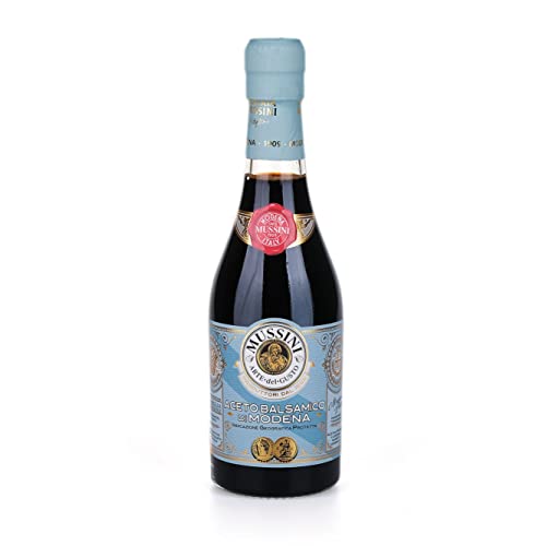 Mussini - Balsamico Essig aus Modena, 2 Goldmedaillen, 250 ml Balsamic Vinegar of Modena mit süßen Noten - Geeignet für Fleisch, Fisch, Käse und Gemüse - Aceto Balsamico 100% Made in Italy von MUSSINI L'arte del gusto