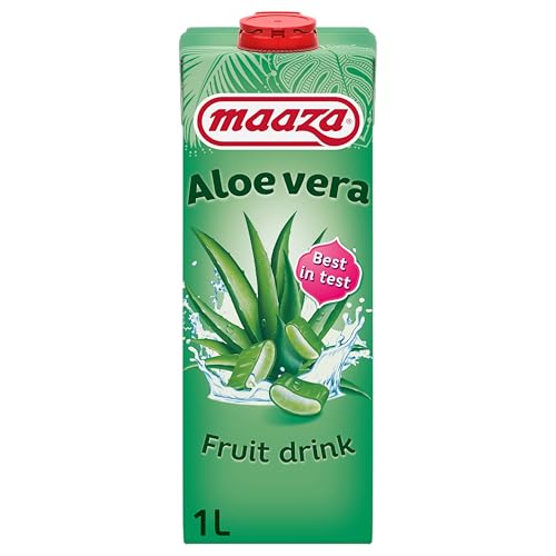 Maaza Aloe vera Fruit Drink, Aloe vera Fruchtsaft zum Genießen, 6x1l von Maaza