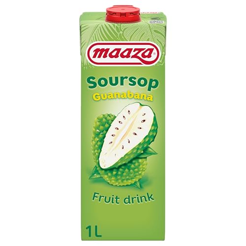 Maaza Soursop Guanabana Fruit Drink, Fruchtsaft zum Genießen, 12x1l von Maaza