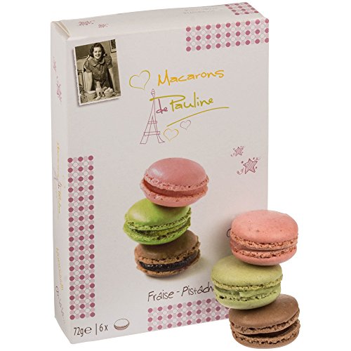 Macarons de Pauline Macarons Mix Erdbeere, Pistazie und Schokolade von Macarons de Pauline