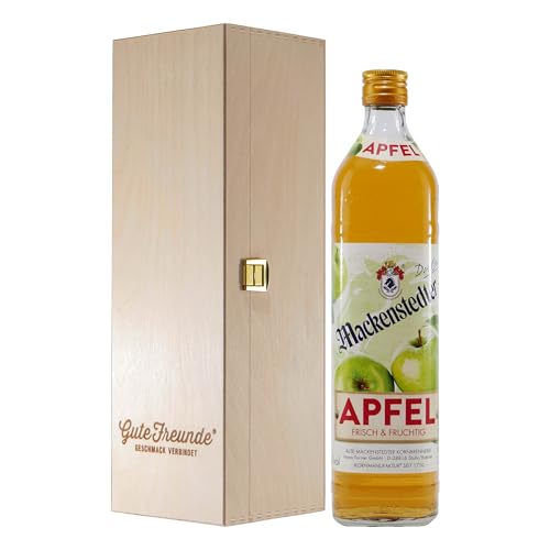 Mackenstedter Apfel Likör mit Geschenk-Holzkiste von Mackenstedter