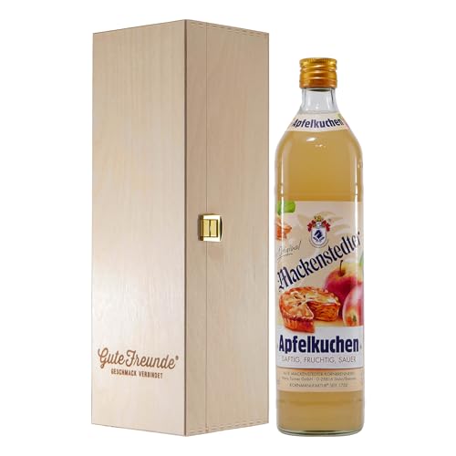 Mackenstedter Apfelkuchen Likör mit Geschenk-Holzkiste von Mackenstedter