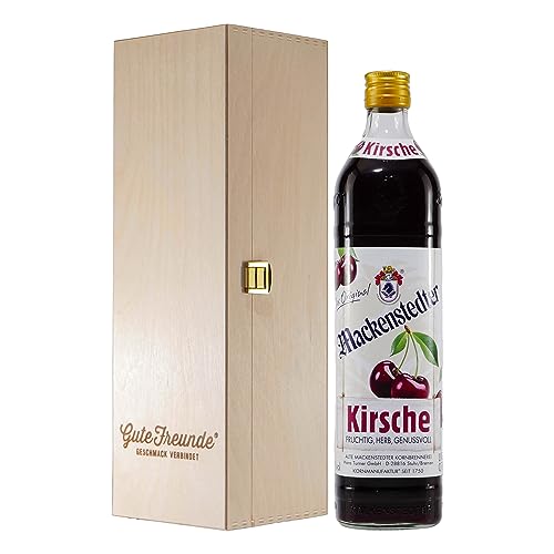 Mackenstedter Kirschlikör mit Geschenk-Holzkiste von Mackenstedter