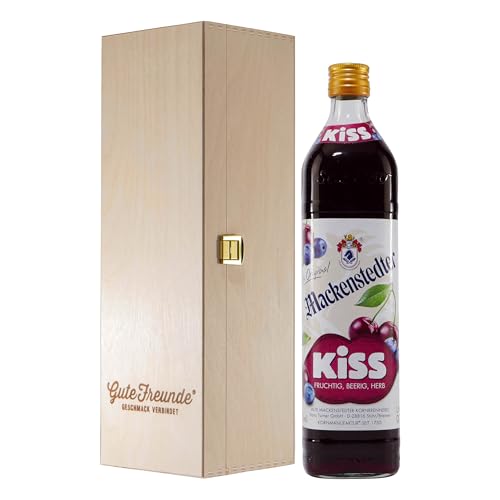 Mackenstedter Kiss Likör mit Geschenk-Holzkiste von Mackenstedter