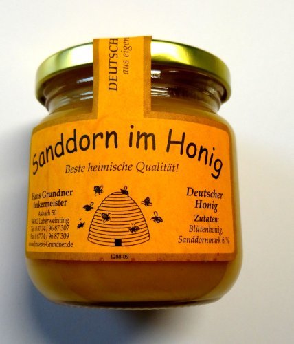 250g Sanddorn im Blütenhonig - Honig von Madavanilla