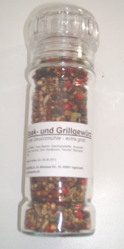 35g Steak- und Grillgewürz grob - in Glas Gewürzmü - von Madavanilla