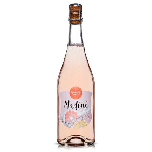 Madini Frizzante 9% vol. 750 ml | Prickelnder Rosé Schaumwein mit feiner Note von rosa Grapefruit | Pur oder als Basis für Cocktails | Aus Familien-Weingut MAD in Österreich von Madini