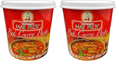 Mae Ploy Rote Currypaste, 1000 g (Packung mit 2) von Mae Ploy