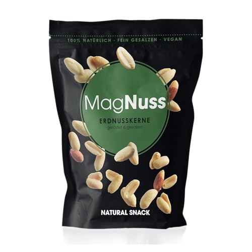 MagNuss Erdnüsse | geröstete und gesalzene Erdnusskerne, 200g | vegan, glutenfrei von MagNuss